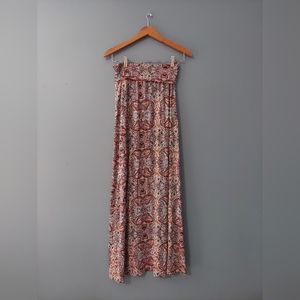 Artisan NY Maxi Skirt, Size XS, Blue/Orange/Black/White Pattern